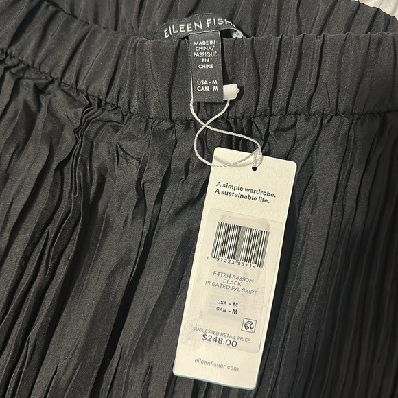 NWT Eileen Fisher Crushed Silk Maxi Skirt - Picture 9 of 9